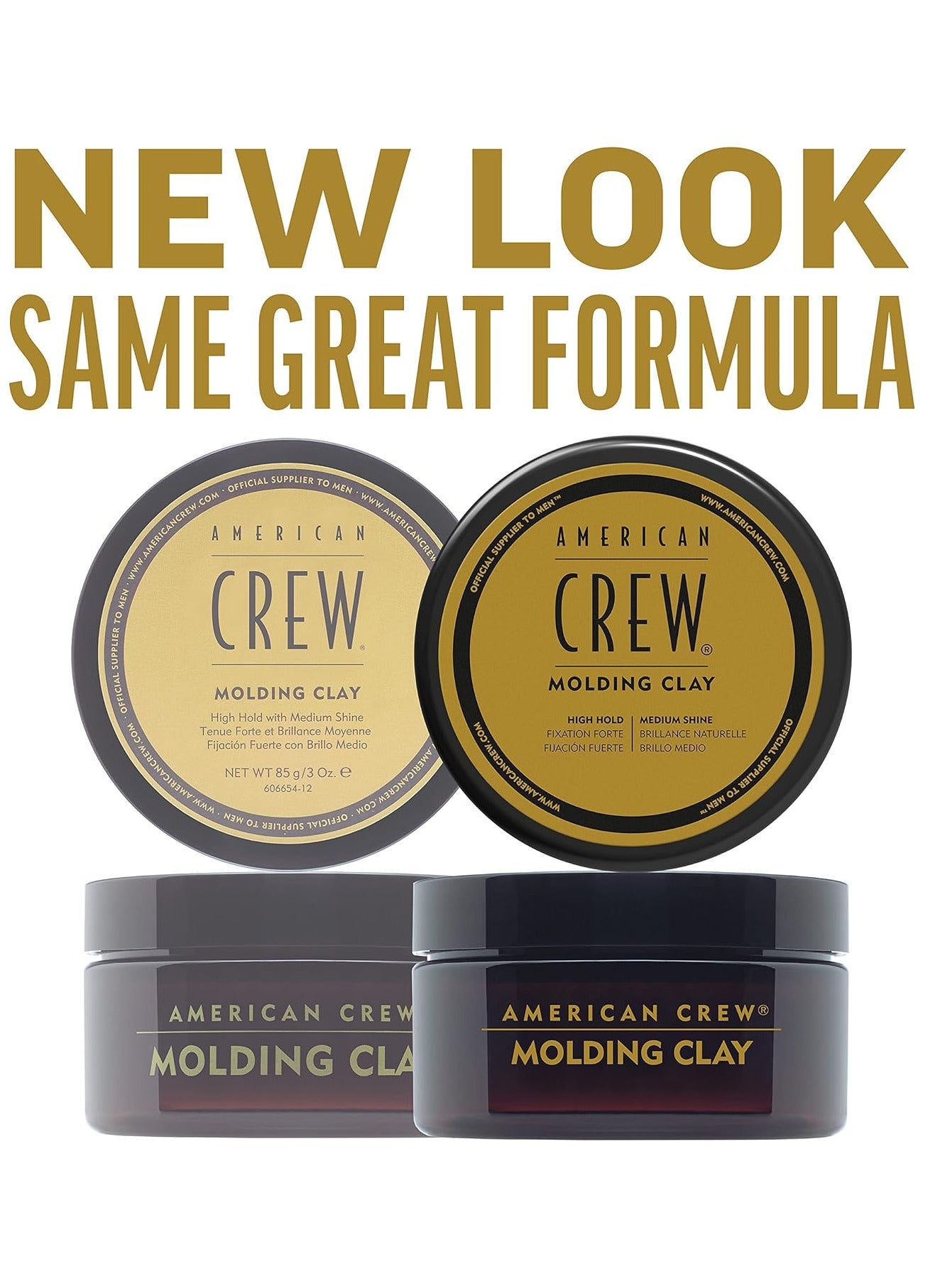 American Crew Men's Hair Molding Clay high hold medium shine 85