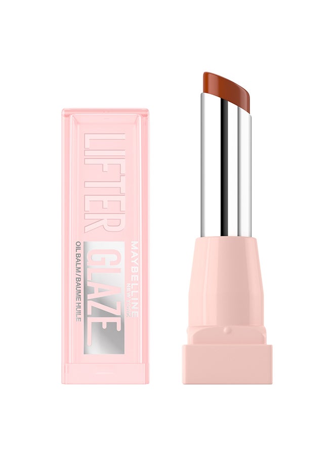 Maybelline New York Lifter Glaze Oil Balm, Hydrating Oil Balm With Hyaluronic Acid, Up to 24H Hydration, Latte Crush 009