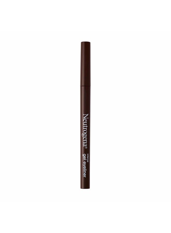 Intense Gel Eyeliner with Antioxidant Vitamin E, Smudge- & Water-Resistant Eyeliner Makeup for Precision Application, Dark Brown, 0.004 oz