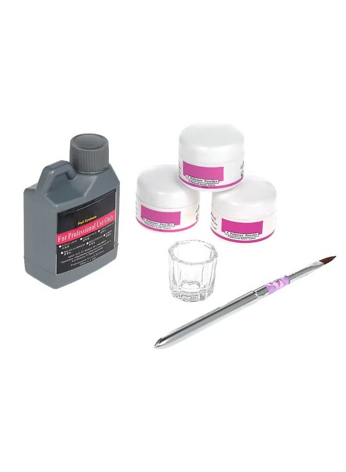 6-Piece Professional Nail Art Tool Kit Clear/Grey