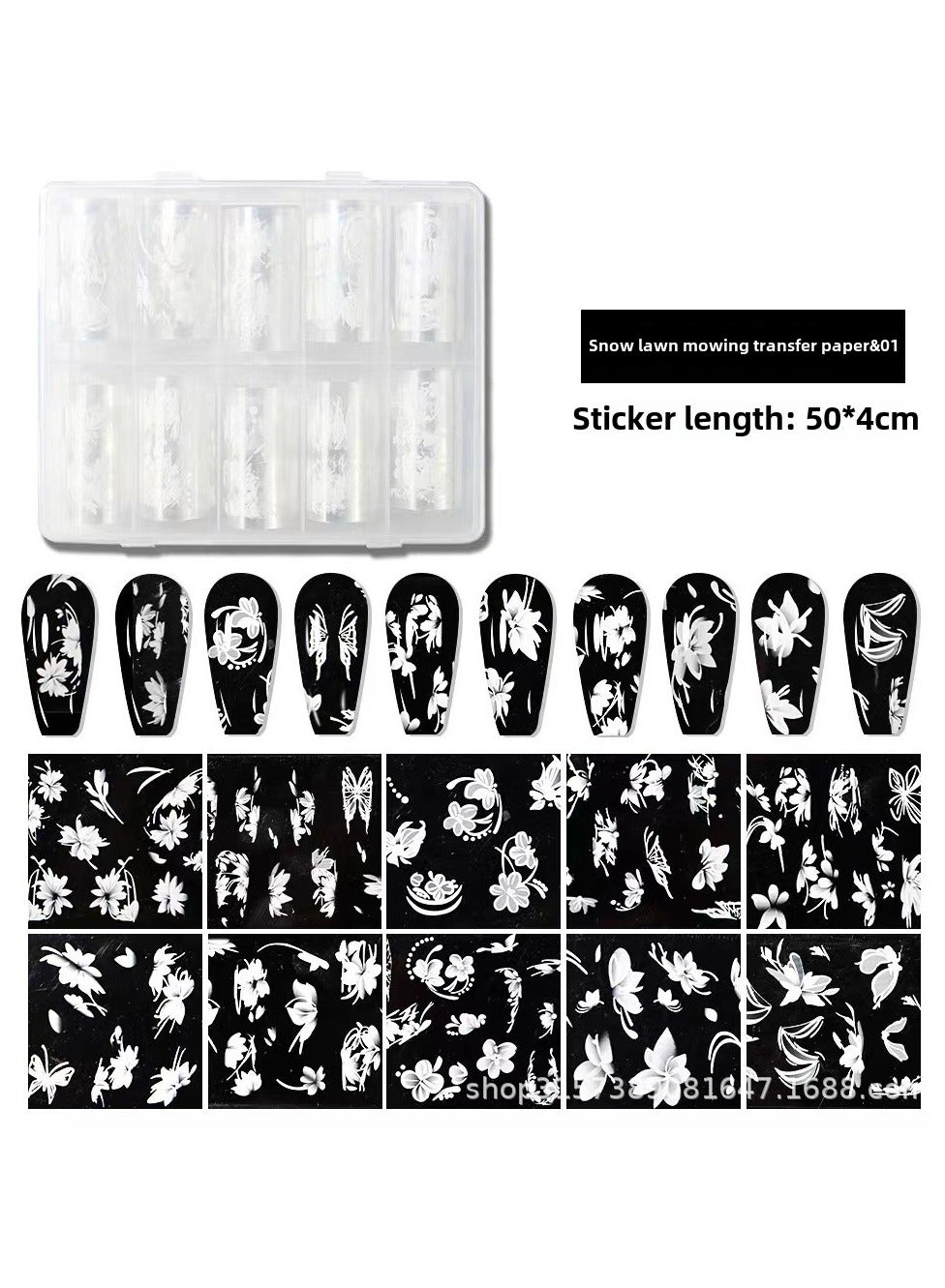 Nail Transfer Stickers Set New Butterfly Flower Nail Decorations Beauty