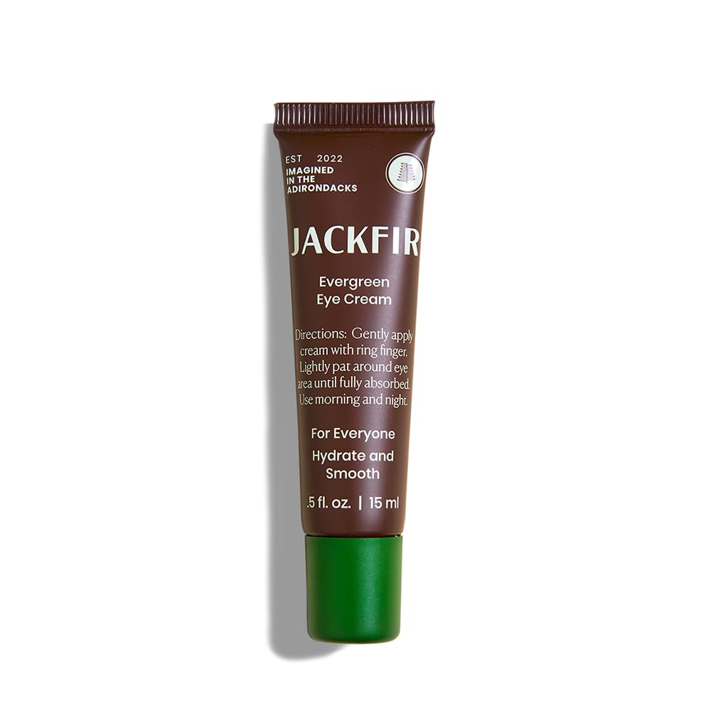 Jackfir The Evergreen Eye Cream, Natural Eye Cream for Men, Helps Reduce Puffiness and Brighten Under Eye Dark Circles, EWG Verified, Organic Ingredients, For All Skin Types, 0.5 Fl Oz