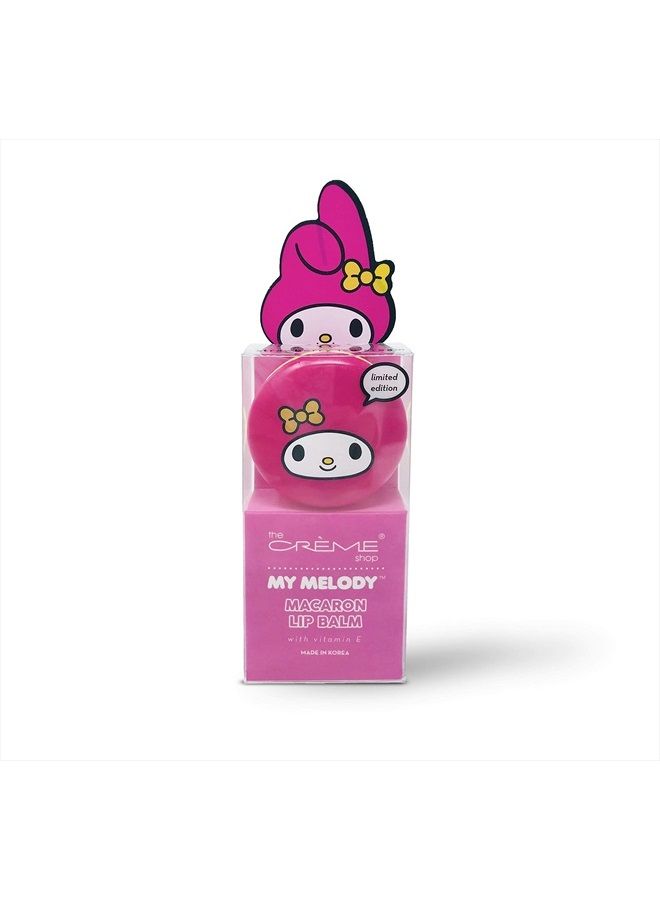 x Sanrio Hello Kitty Macaron Lip Balm (My Melody Strawberry Ice Cream) Korean Cute Scented Pocket Portable Soothing Advanced Must-Have on-The-go
