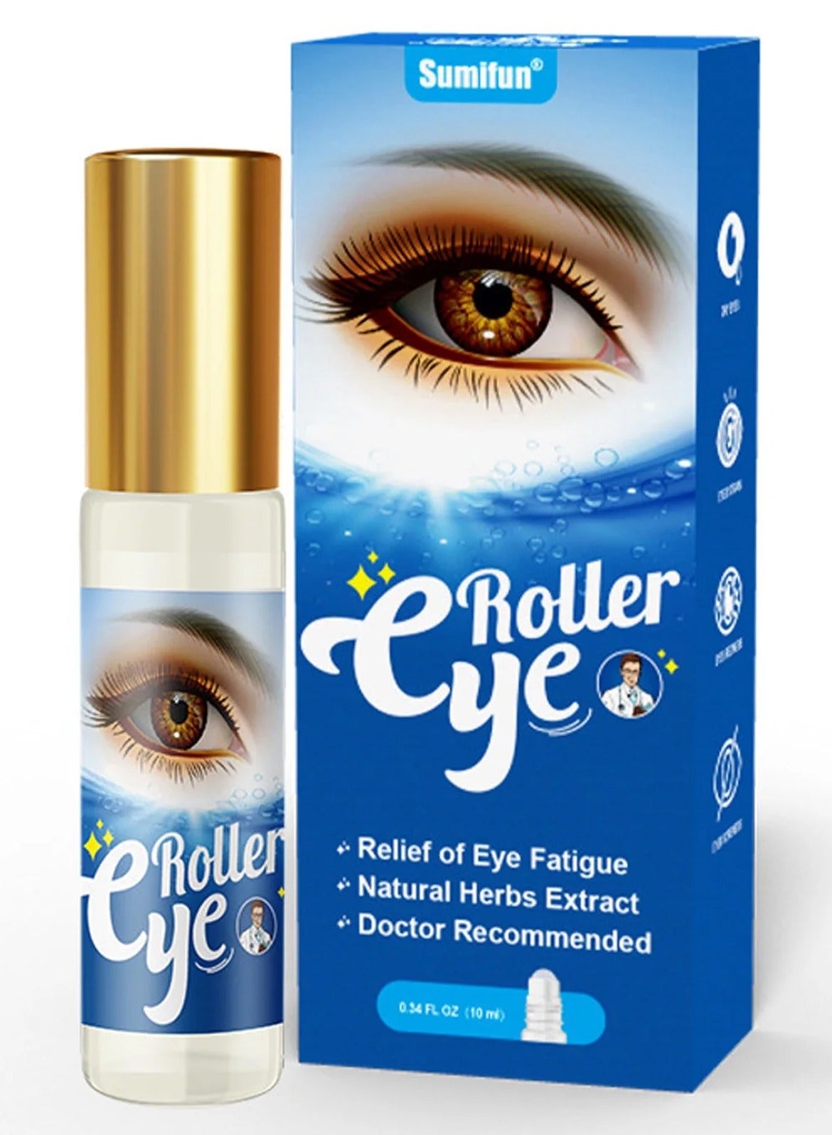 Eye Roller Massager Dry Eye Drops for Tired Eyes
