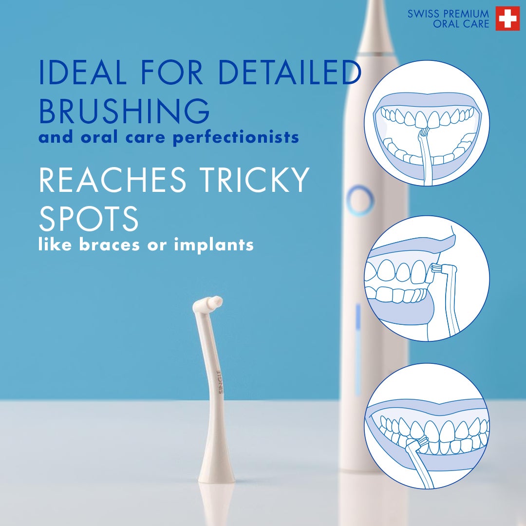 Hydrosonic Brush Head Single, 2-Pack - Electric Toothbrush Replacement Heads for Sonic Toothbrushes - image 4