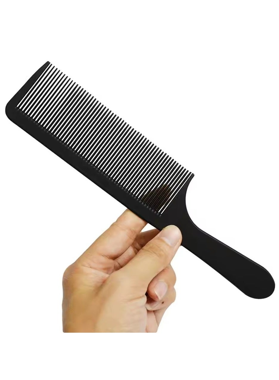 1PC Black Flattop Hair Cutting Comb Heat Resistant Hair Cutting Tool Hairdressing Hair Stylist Salon Carbon Antistatic Combs