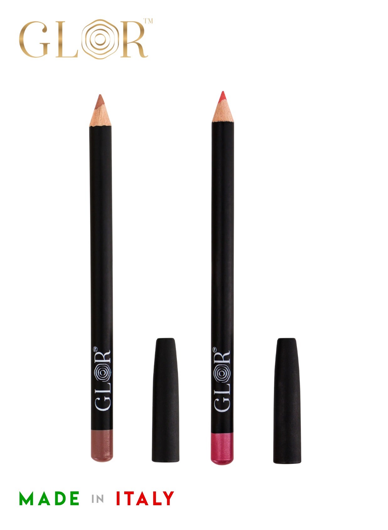 Glor Endless Charm Ultimate Precision Lip Liner –Vegan, Allergen-Free, Long-Lasting Lip Definition- Cafe + Lady Rose