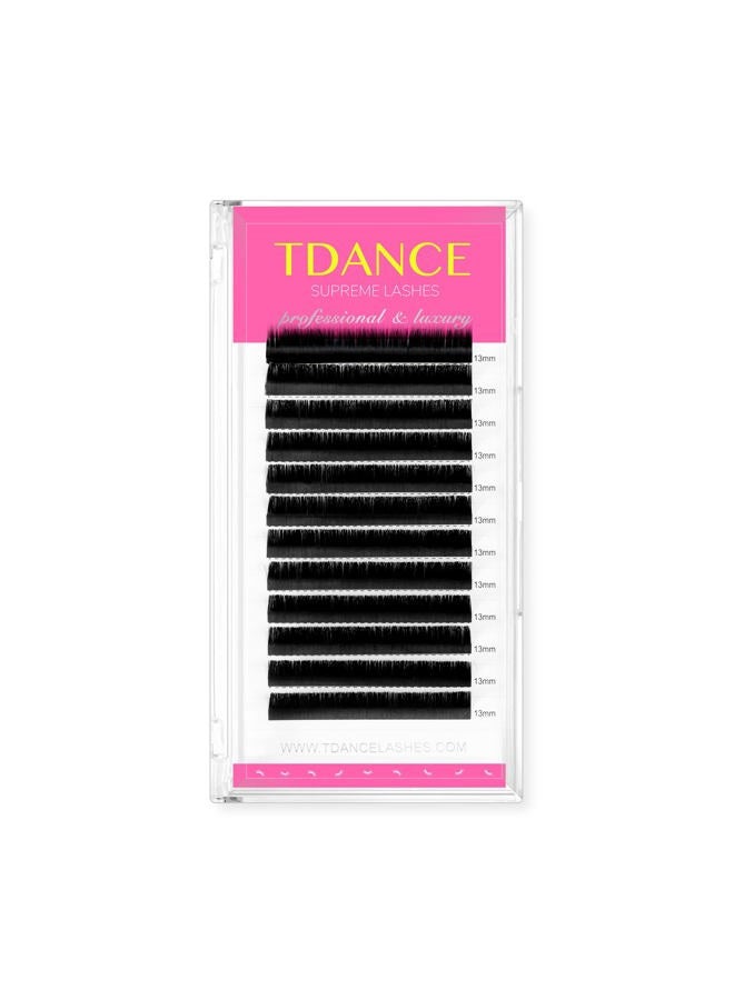 Premium C Curl 19mm Semi Permanent Individual Eyelash Extensions 0.03mm Thickness False Mink Silk Volume Lashes Extensions Professional Salon Use(C,0.03,19mm)
