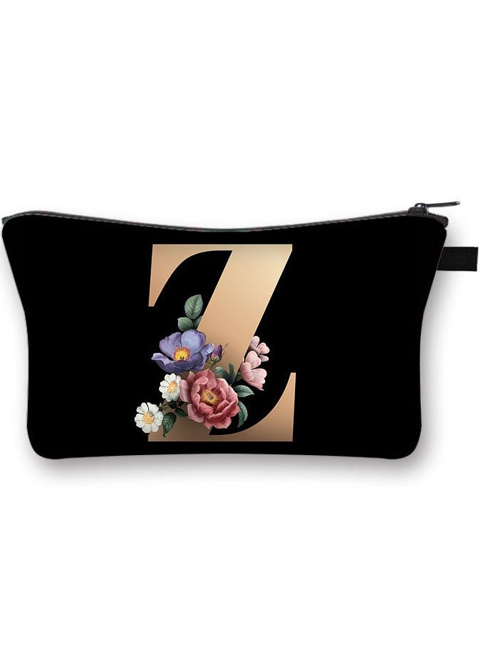 Black Makeup Bags Butterflys And Flowers Pattern Beauty Organizer Bag Gifts For Women, Small Cosmetic Bag - Mother's Day Gifts - Z