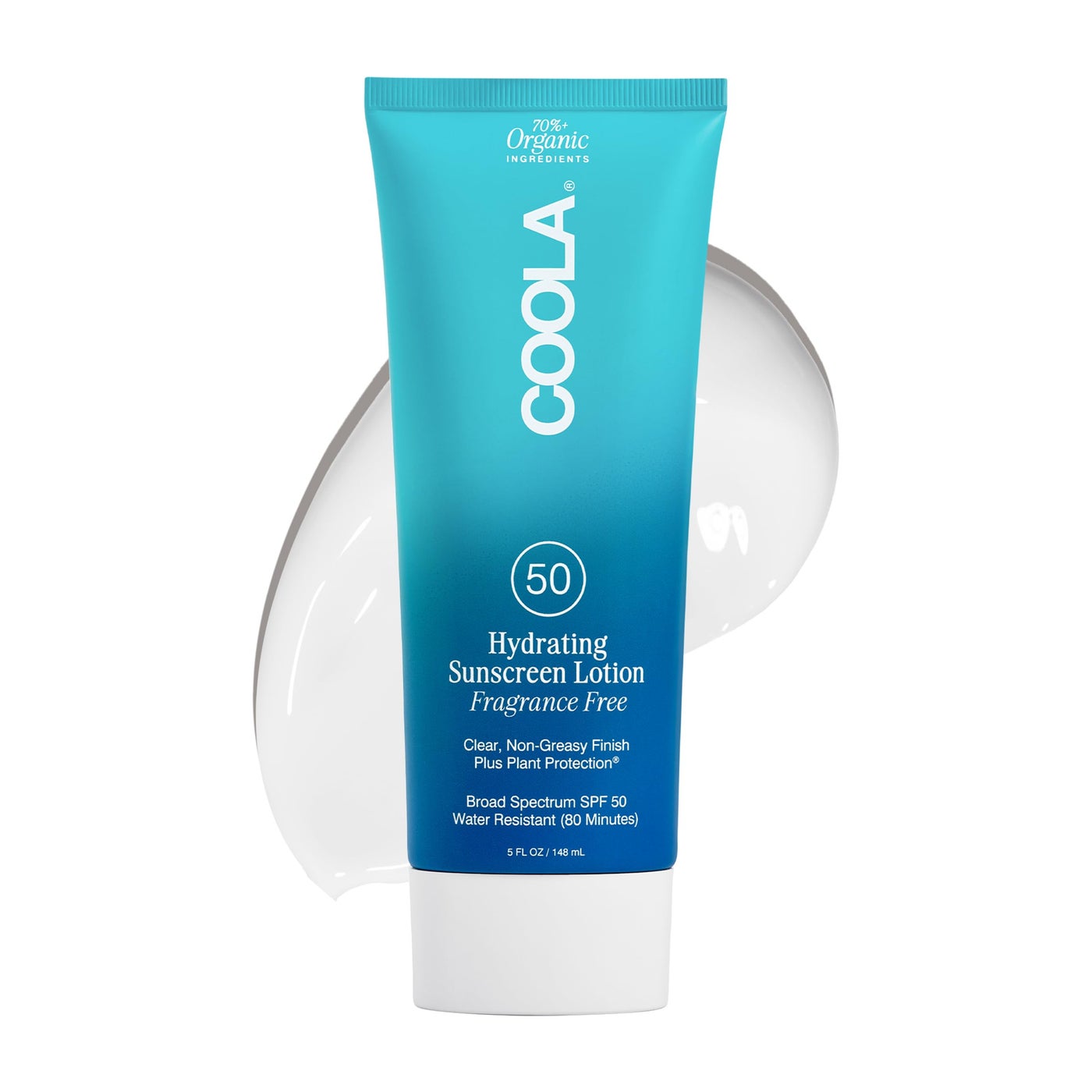COOLA Organic Sunscreen SPF 50 Sunblock Body Lotion, Dermatologist Tested Skin Care for Daily Protection, Vegan and Gluten Free, Fragrance Free, 5 Fl Oz