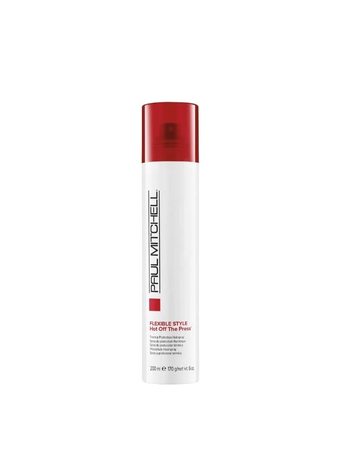 Paul Mitchell Hot Off The Press Thermal Protection Hairspray, Perfect Prep + Finish For Heat Styling, For All Hair Types, 6 oz