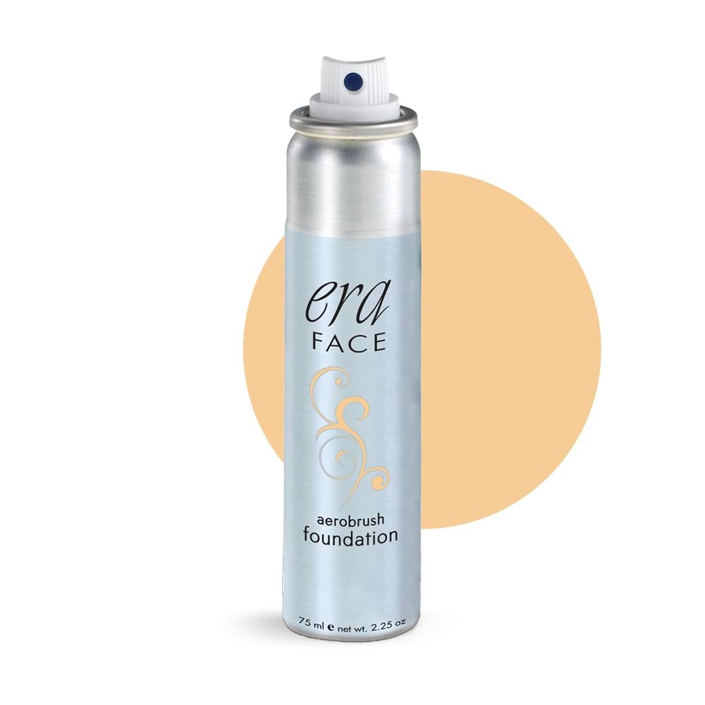 ERA Face spray makeup (Y5 Wheat, 2.25 oz) - airbrush foundation, everyday, buildable, professional spray on cosmetics by Era Beauty