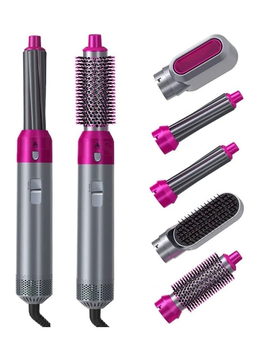 Pepisky Airwrap Styler 5 in 1 Hair Dryer Hot Air Brush Styler Negative ​Ion Hair Straightener Volumizer Hair Curler Hot Air Wrap Comb Brush(UK)