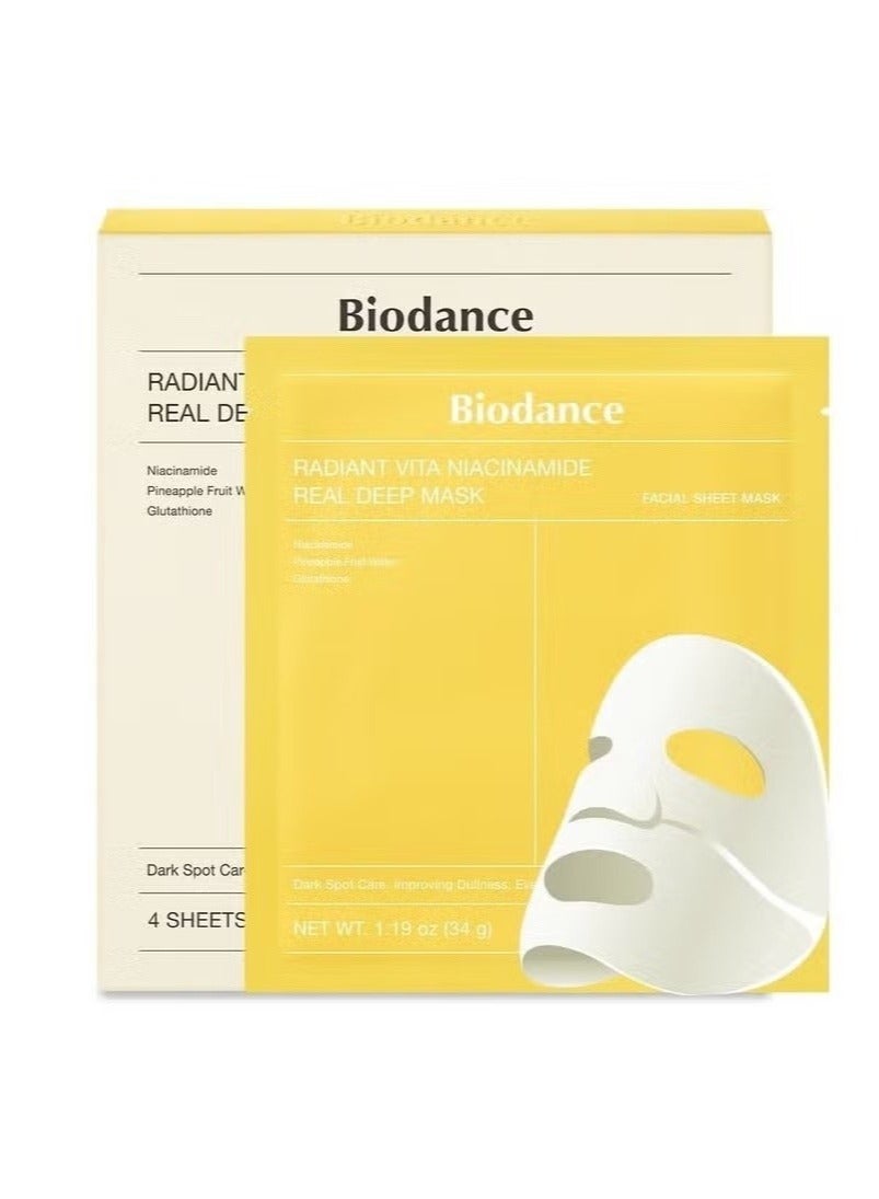 Radiant Vita Niacinamide Real Deep Mask 34g x4ea