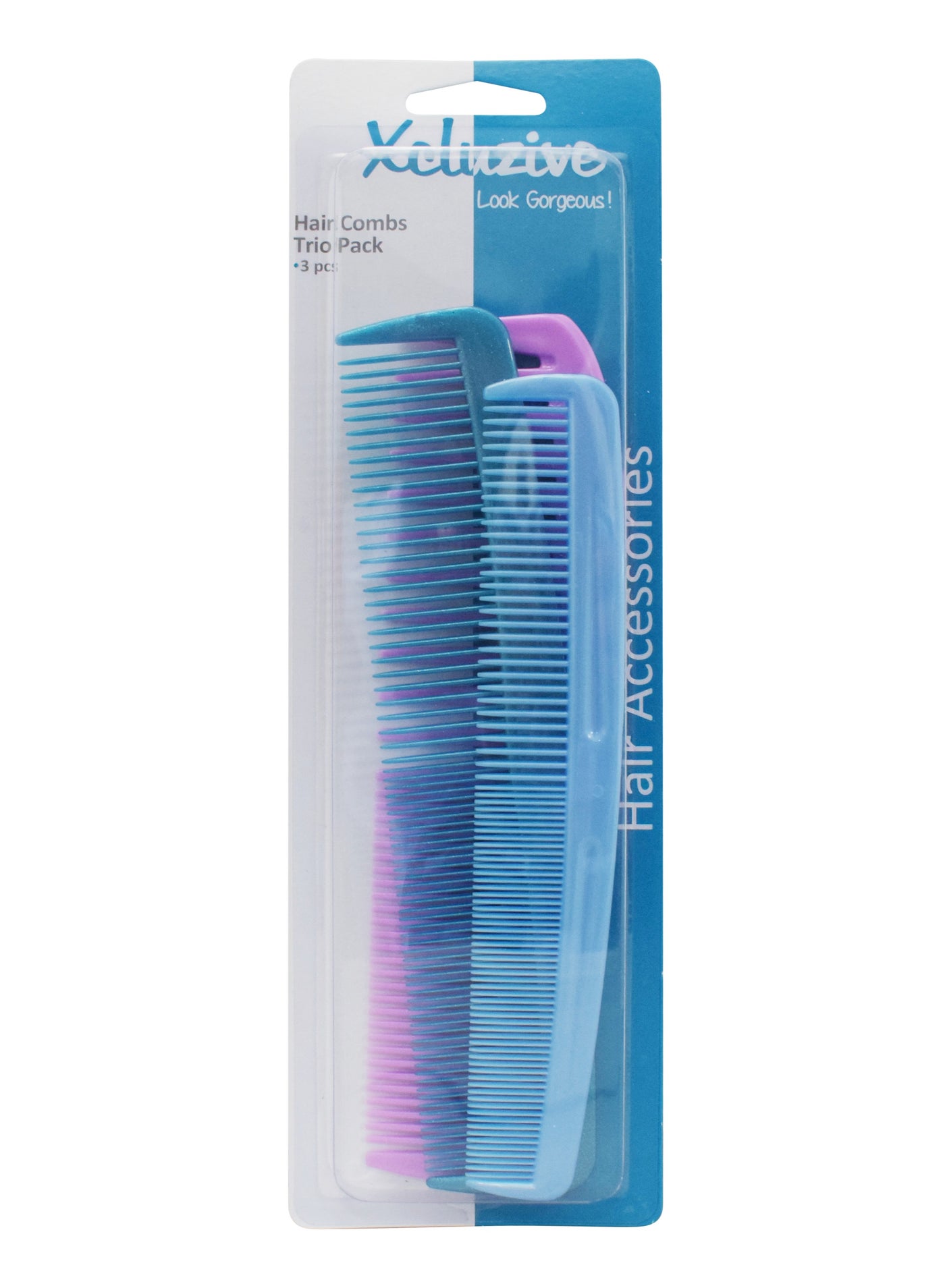 X/Z Hair Combs Trio Pack 3 Pcs
