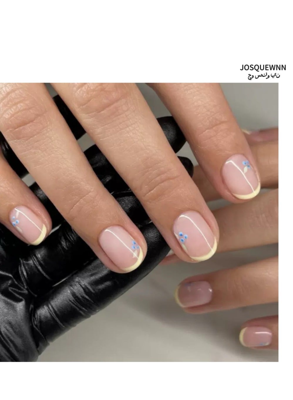 Press on nails,24Pcs, European and American Fashion Colorful 3D Floral Nail Art, French Fresh Wearable Short Nails, Sweet Versatile Cute Women's False Nails DIY Nail Art Accessories.Fake Acrylic Nails With Glue Kit.