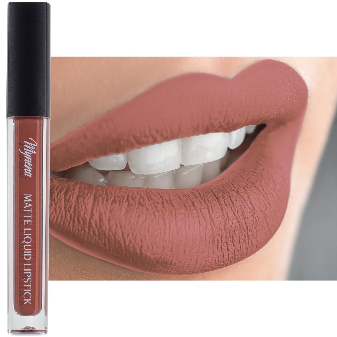 Mynena Terracota Long Lasting Lipstick for Women Waterproof & Transfer-Proof | Hydrating with Shea Butter | Bold Pigment Intense Matte Color Lip Stain | Talc-Free & Vegan Product that Performs | Zoe