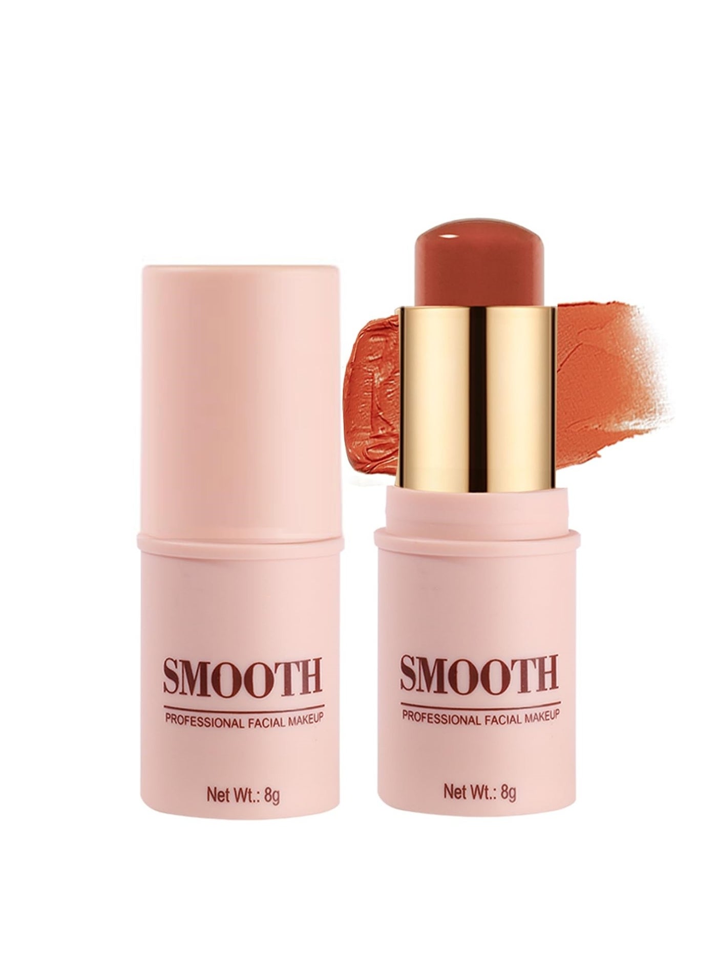 2 PCS Cream Blush Stick 3-in-1 Cheek Blush Lip Tint Eyeshadow Moisturizing Lightweight Multi-Stick Blush, Long Wearing Blendable and Buildable Color, Natural Long-lasting