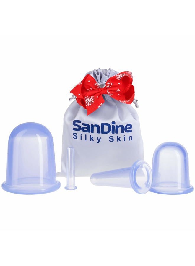 Body Cupping Therapy Sets - Sandine Face Cupping Set - Facial Cupping System - Silicone Massage Cups - Cupping for Cellulite Kit - Ideal to Shape your Cheeks, Chin by Sandine