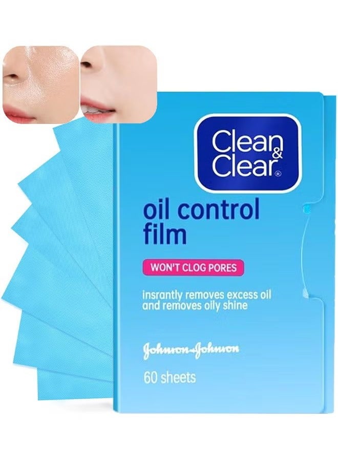 Oil Control Film, Oil Blotting Paper 60 Sheets Makeup Friendly High-Performance Handy Face Blotting Paper For Oily Skin