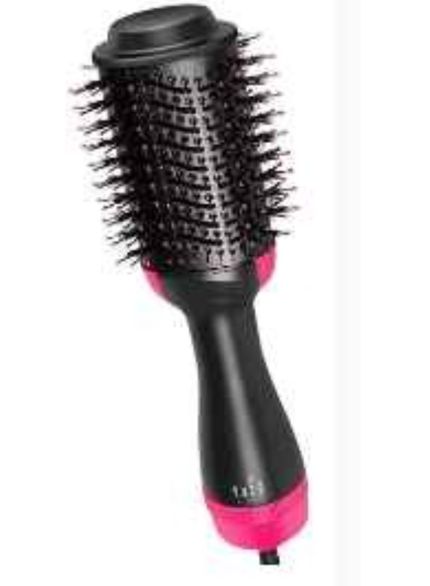 Hair Dryer, and Volumizer Styler, Professional 2-in-1 Salon Negative Ion Ceramic Electric Blow Rotating Straightener and Curly Comb with Anti-Scald, Black