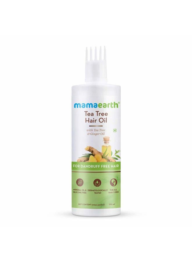 Anti Dandruff Hair Oil | Tea Tree & Ginger Oil for Flake Free Scalp | Soothes Itchy, Dry Scalp & Controls Dandruff | Nourishes & Strengthens Hair | 8.45 Fl Oz (250ml)