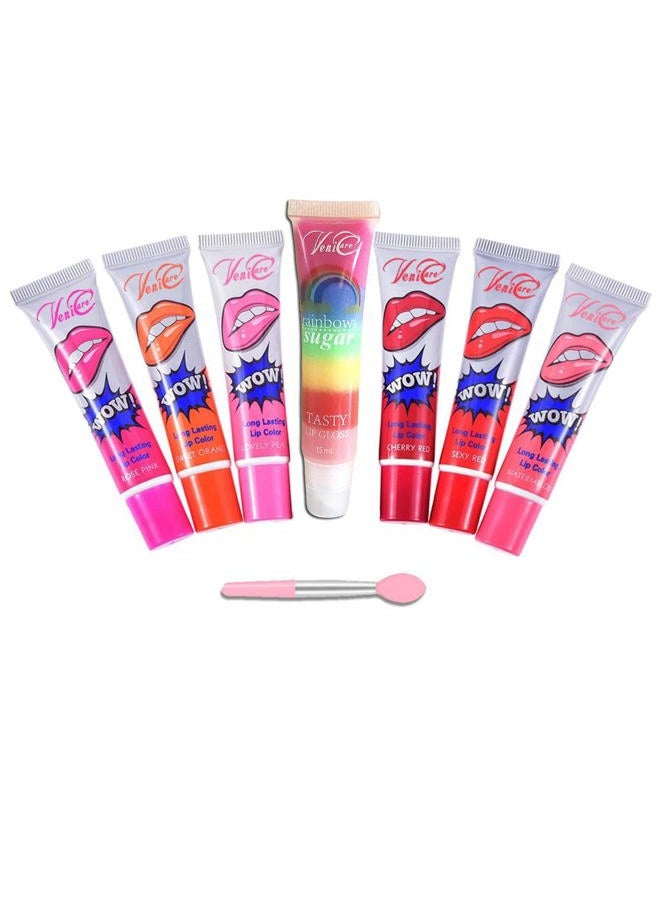 Lip Stain Lip Gloss 6 Colors Tattoo Magic Color Peel Off Mask Tint Long Lasting Waterproof