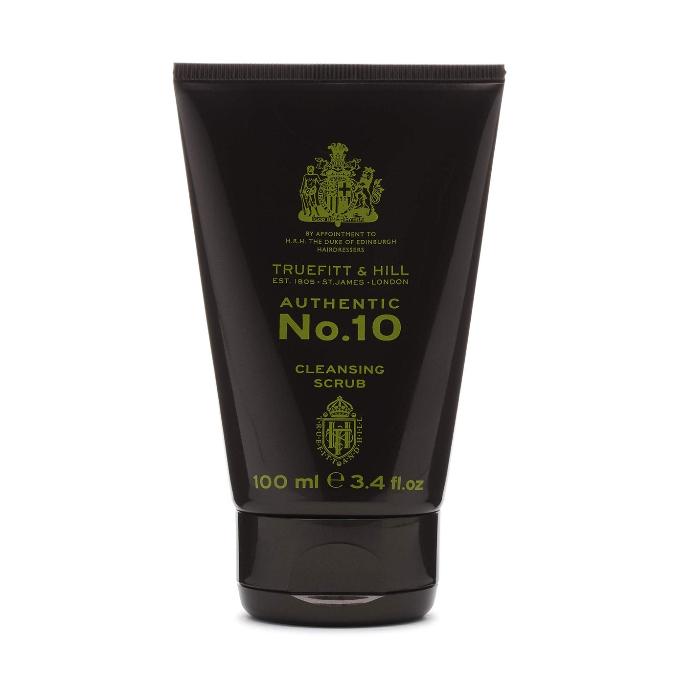Truefitt & Hill Cleansing Scrub - No. 10 - Clears Pores, Alleviates Acne, Stimulates Skin-Cell Renewal by Gentle Walnut Shell Exfoliation, Willow Bark and Borage Oil to Protect - 3.3 oz.
