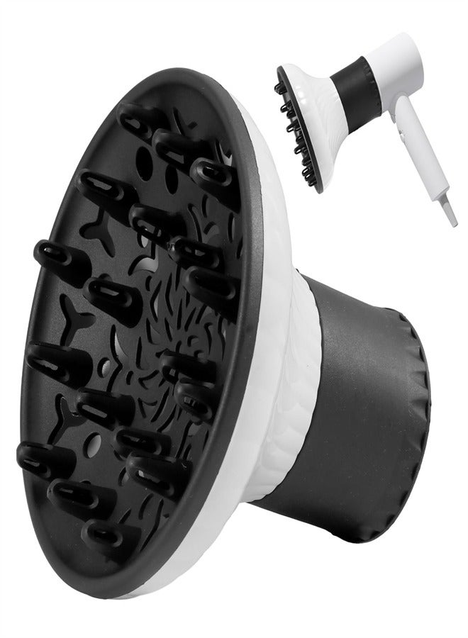 EXCEFORE, Hair Diffuser Attachment, Adjustable Hair Dryer Diffuser for Natural Wave Frizz Free Curls Hair, Professional Portable Salon Tool