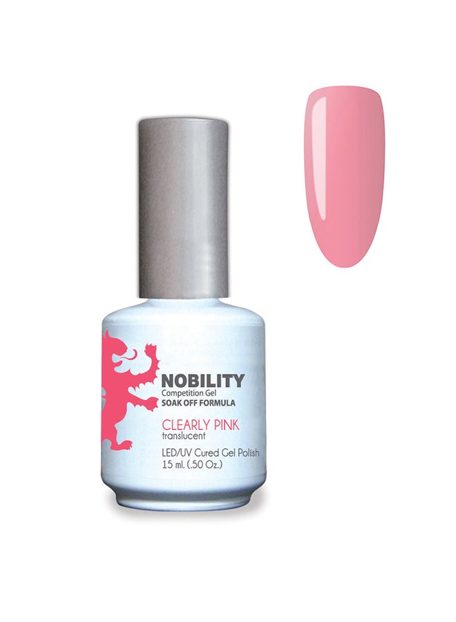 Gel Nail Polish 15 ml, Long Lasting, Chip Resistant, Requires Drying Under UV Led Lamp Clearly Pink Nbgp66