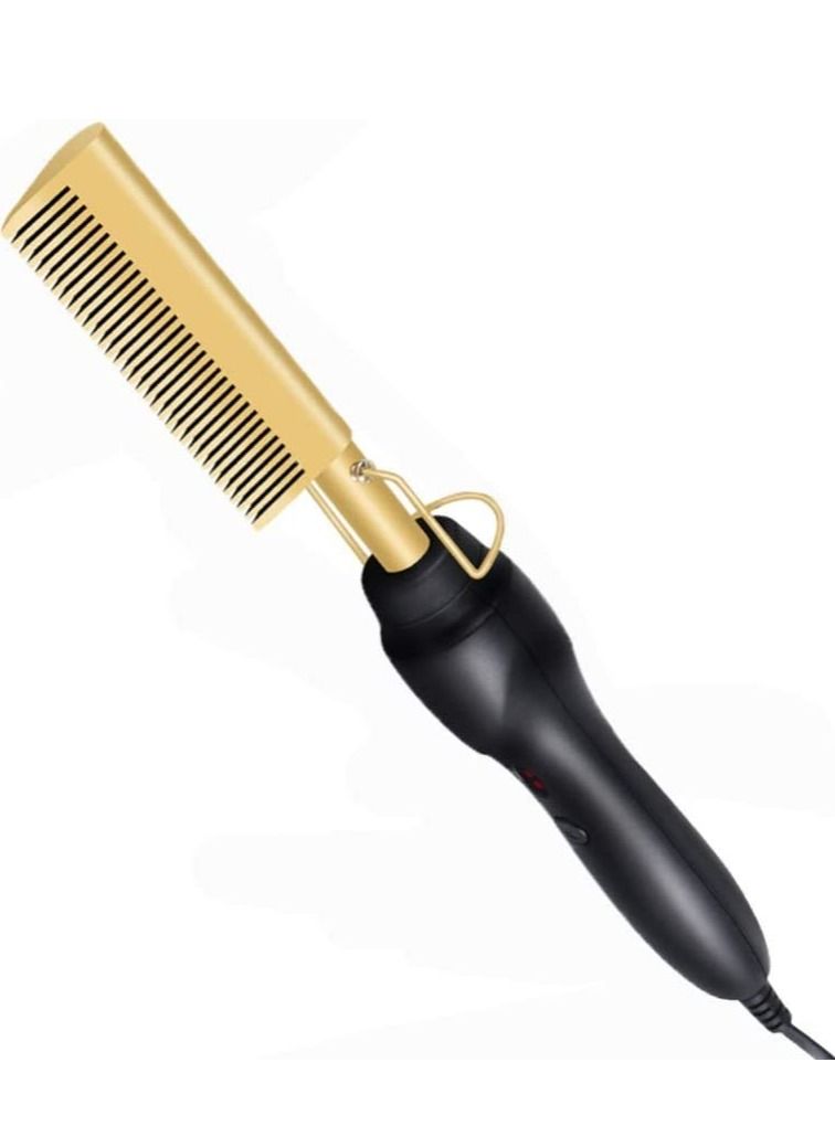 Hot Comb Hair Straightener Curler Hair Wet And Dry Use Professional Straightener Brush Electric Titanium Alloy Comb