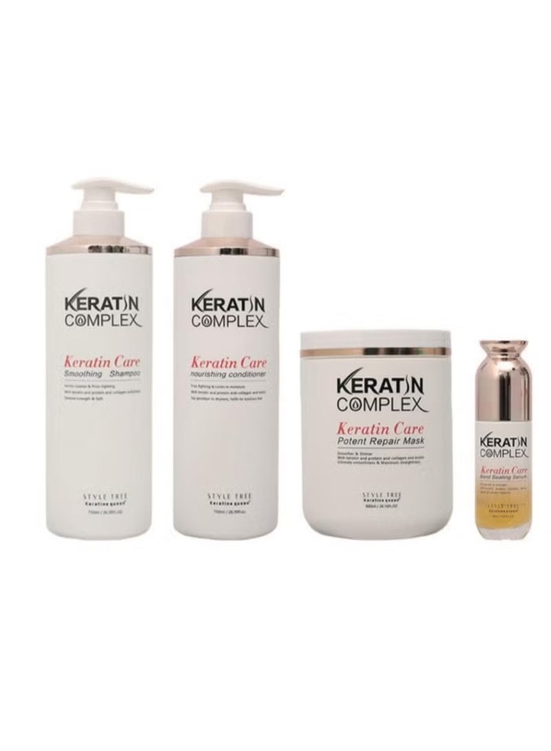 Shampoo750 ml conditioner750  serum40ml mask800 Complex Keratin Hair Care Set Damaged Hair Repair Keratin Moisturizing Hair Shampoo and Conditioner Set