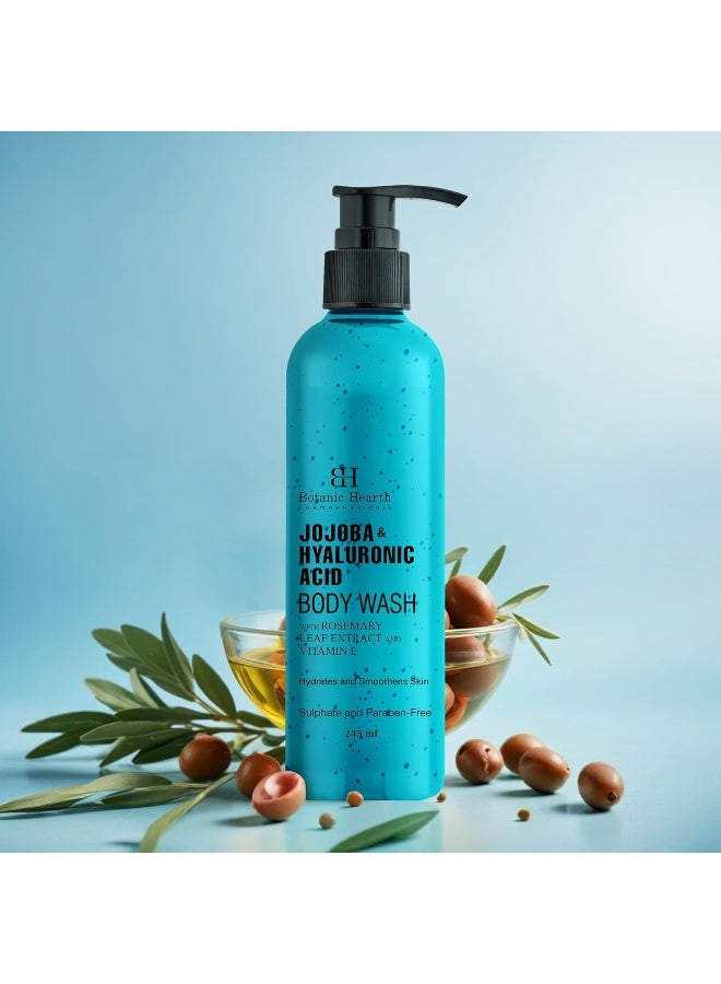 Botanic Hearth Jojoba & Hyaluronic Acid Body Wash Pack of 2 | 245ml Each | With Sea Butter & Sweet Almond Oil | Moisturizing Shower Gel | Sulfate & Paraben Free | For Women & Men - image 7