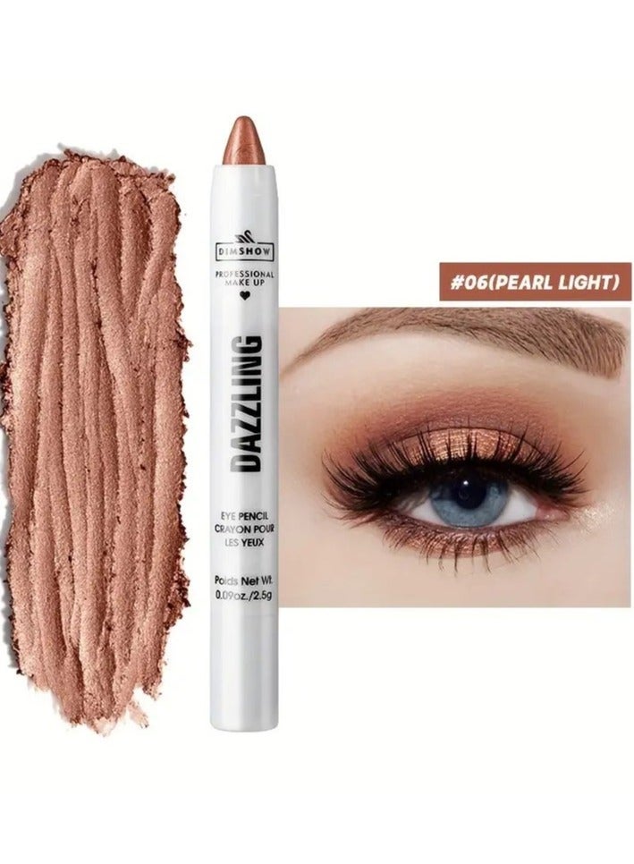 Vibrant Pearl Glitter Eyeshadow Pen - Liner & Shadow Combinations - Waterproof, Sweat-Proof, Smudge-Proof, Brightening Highlighter for Music Festivals, Under Crease, Eyelid Application #6