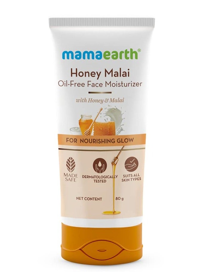 Mamaearth Honey Malai Oil Free Face Moisturizer for Nourishing Glow 80 g