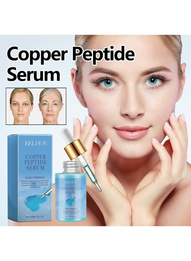 Copper Peptides Serum - Face Care for Women - Copper Peptides Dark Spot Correcting Glow Serum - Hyaluronic Acid Serum Skincare - Hydrating Improving Damaged Skin & Making Skin Radiant 30ml