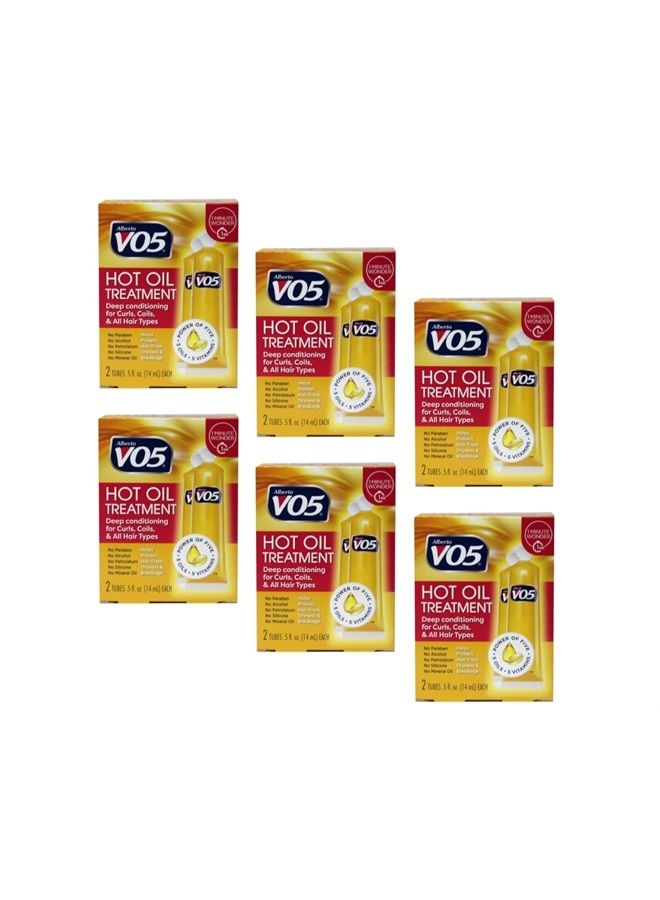 Vo5 Hot Oil Therapy Treatment 2 Count 0.5 Ounce (14ml) (6 Pack)