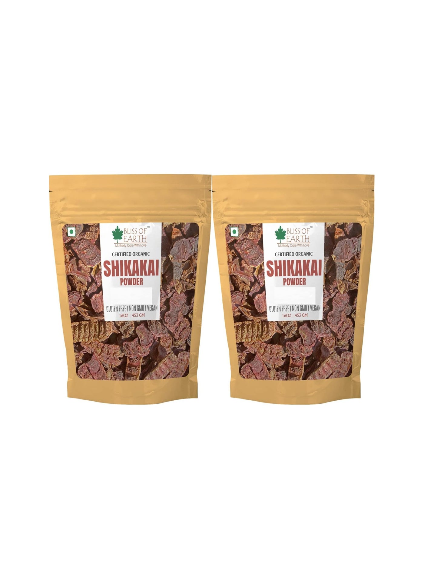 Bliss of Earth 100% Pure & Natural Shikakai Powder 453GM Acacia Concina Gorgeous hair Naturally Traditional Hair Cleanser & Conditioner Complete Hair Care Pack of 2