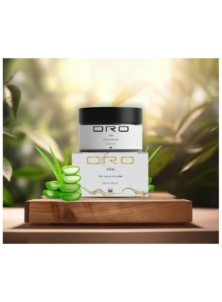 ORO STEM SKIN REJUVENATING TREATMENT GEL from USA infused with Nano Silver, Aloe Gel, Charcoal Detox and Lavender Soothe is ultimate blend for Skin Rejuvenation, Hydration & Balance