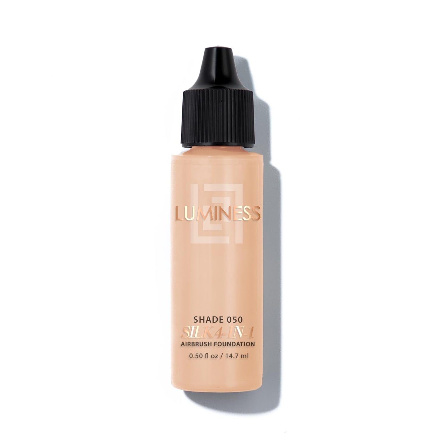 Luminess Air Silk4-In-1 Airbrush Foundation- Foundation, Shade 050 (.5 Fl Oz) - Sheer to MediumCoverage - Anti-Aging Formula Hydrates and Moisturizes - Professional Makeup Kit for Cordless Air Brush
