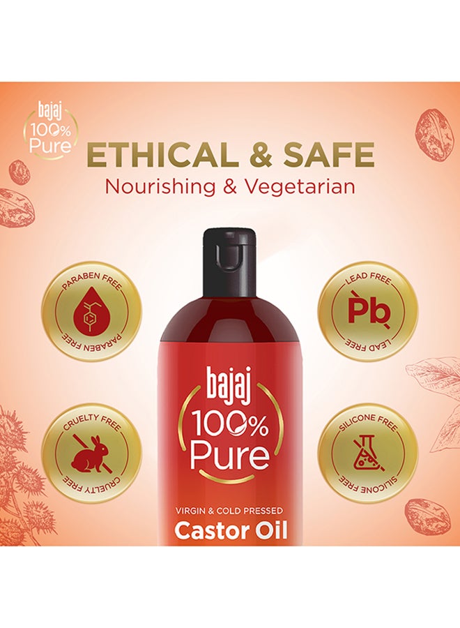 Castor Oil | Virgin And Cold Pressed Oil For Hair And Skin | Lustrous Shiny Hair And Moisturized Skin | 200 Ml, Clear - image 2