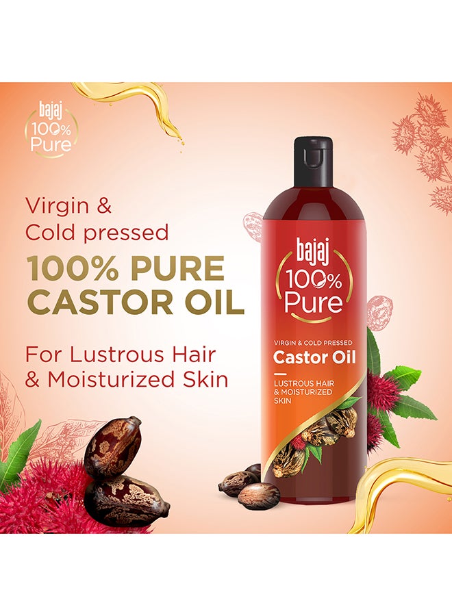 Castor Oil | Virgin And Cold Pressed Oil For Hair And Skin | Lustrous Shiny Hair And Moisturized Skin | 200 Ml, Clear - image 3