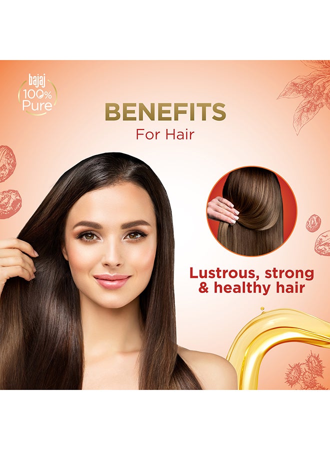 Castor Oil | Virgin And Cold Pressed Oil For Hair And Skin | Lustrous Shiny Hair And Moisturized Skin | 200 Ml, Clear - image 5