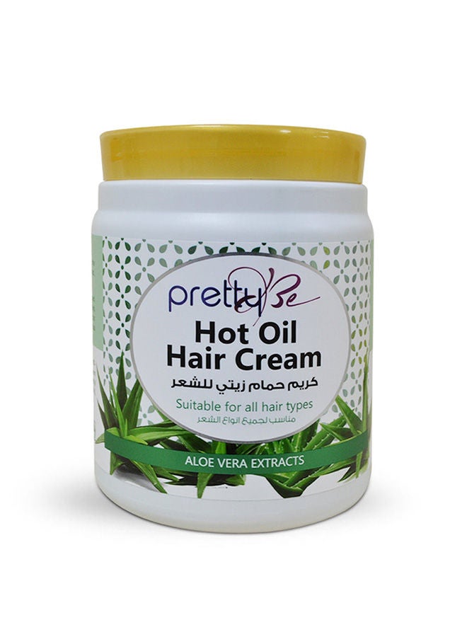 Hot Oil Hair Cream With Aloe vera Extracts, Suitable For All Hair Types - 1000ml