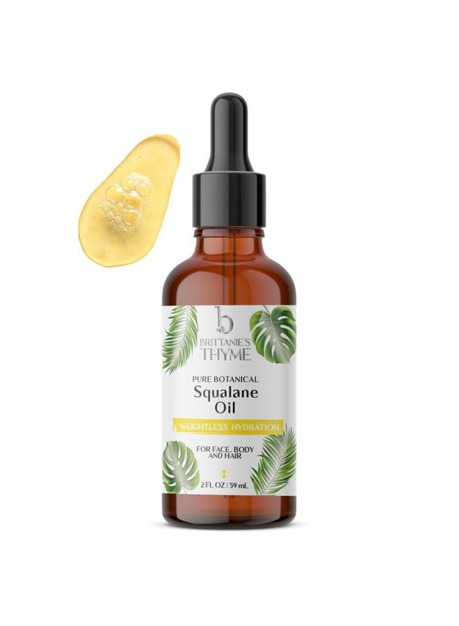 Squalane Skin Moisturizing Oil 2oz | 100% Plant Derived Squalane for Face, Skin & Hair | Luxurious Formula, Lightweight Formula for Hydration