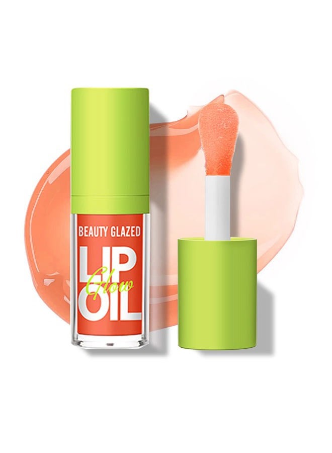 Lip Oil Moisturizing, Hydrating Lip Care Lip Tint, Shiny Lip Glow Vegan Plumping Lip Gloss for Dry Lips (106, STANDARD SIZE)