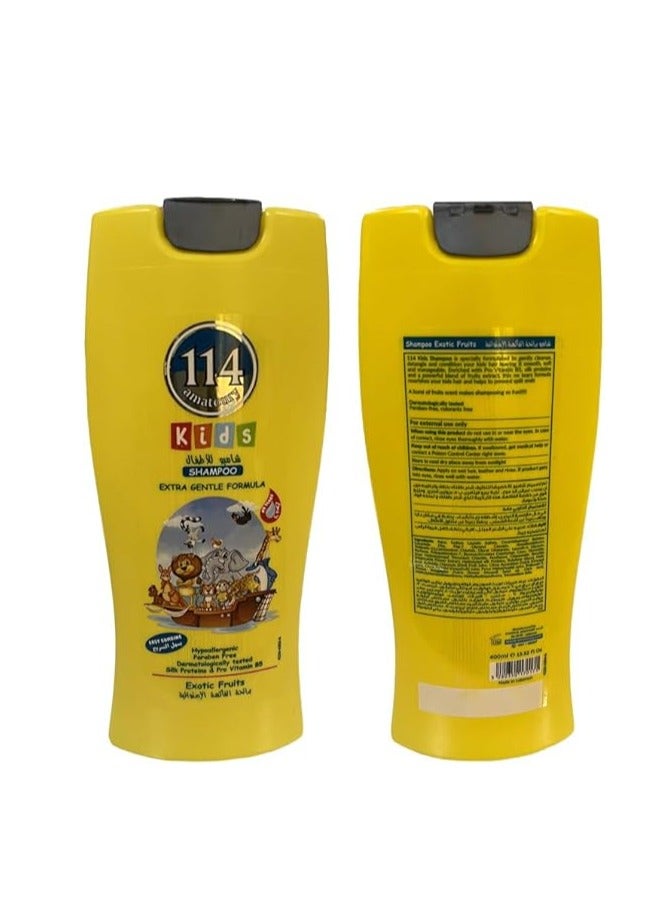 Amatoury 114 Kids Shampoo 400ml – Exotic Fruits Scent, Extra Gentle Formula