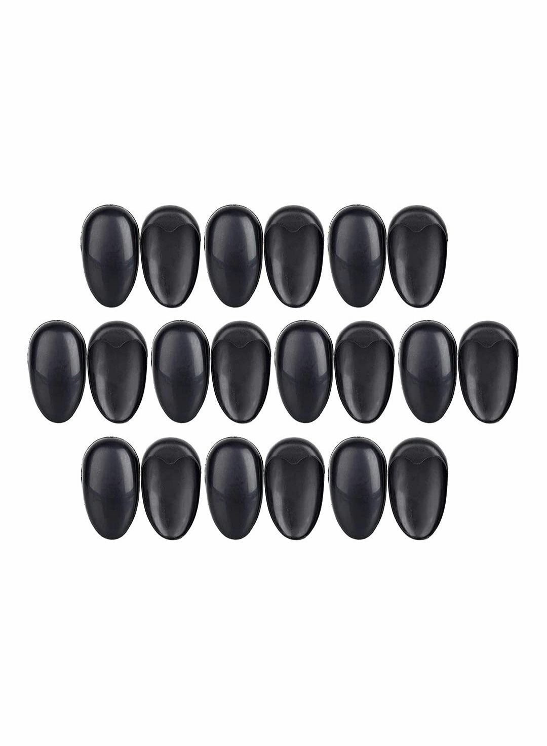 10 Pairs Black Plastic Ear Cover Professional Waterproof Ear Protector Caps Home Shower Ear Shield Protector Reusable Salon Hairstyle Earmuffs Fit for Hair Dye Shower Bathing