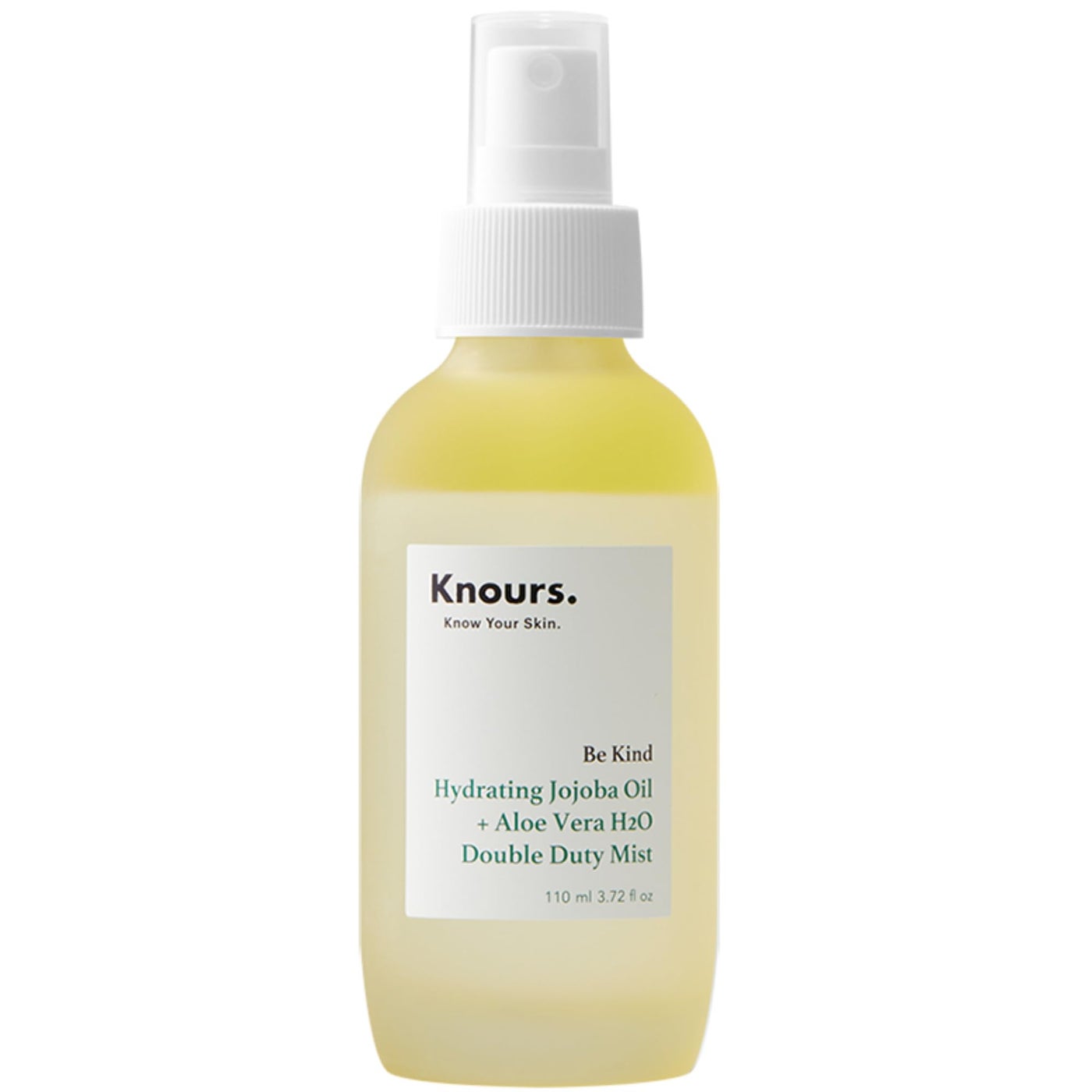 Knours Hydrating Jojoba Oil+Vitamin rich Aloe Vera H2O Double Duty Facial Mist, Moisturize & Refresh skin w/plant based Squalene EWG Verified Natural Ingredients Clean Beauty 110ml 3.72 Fl Oz