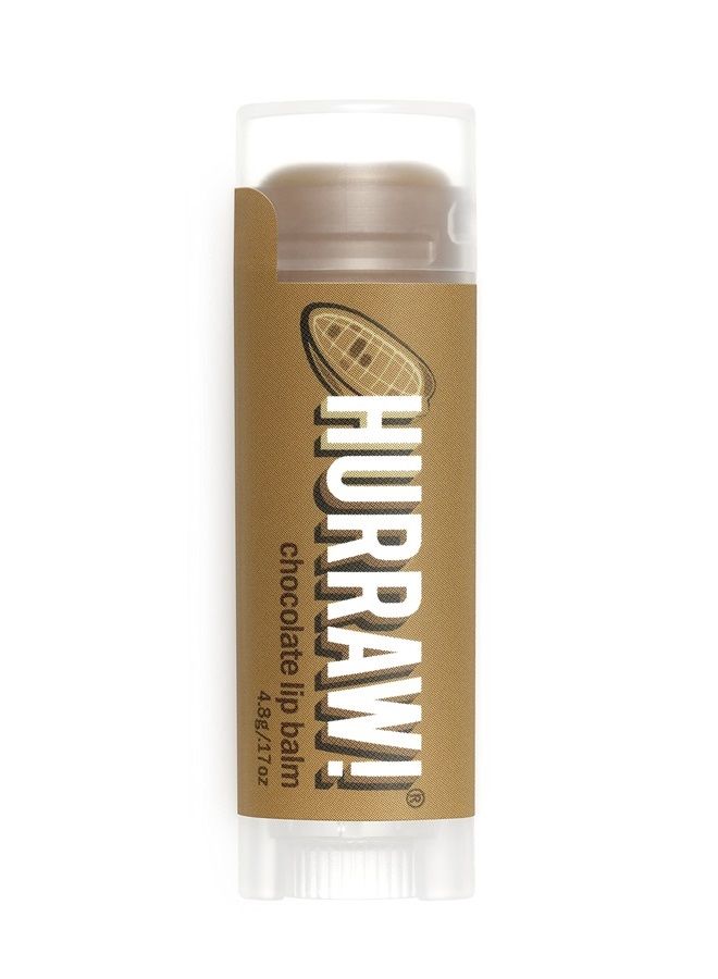 Hurraw! Chocolate Lip Balm: Organic, Certified Vegan, Cruelty and Gluten Free. Non-GMO, 100% Natural Ingredients. Bee, Shea, Soy and Palm Free. Made in USA